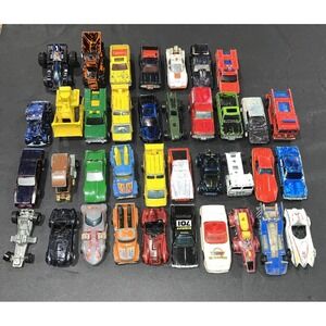 Vtg Lot of 37 Hot Wheels Cars & Trucks Mostly Hong Kong With Some Malaysia